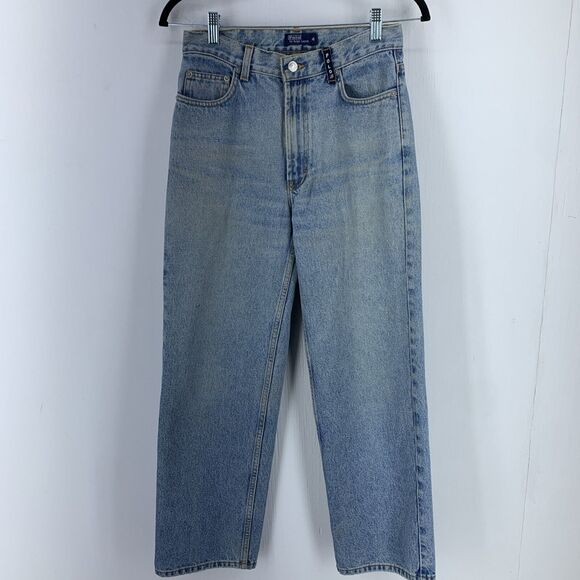 Polo Ralph Lauren 4 High Waist Mom Jeans Grunge Street Wear Y2K 90’s Distressed - Picture 1 of 8